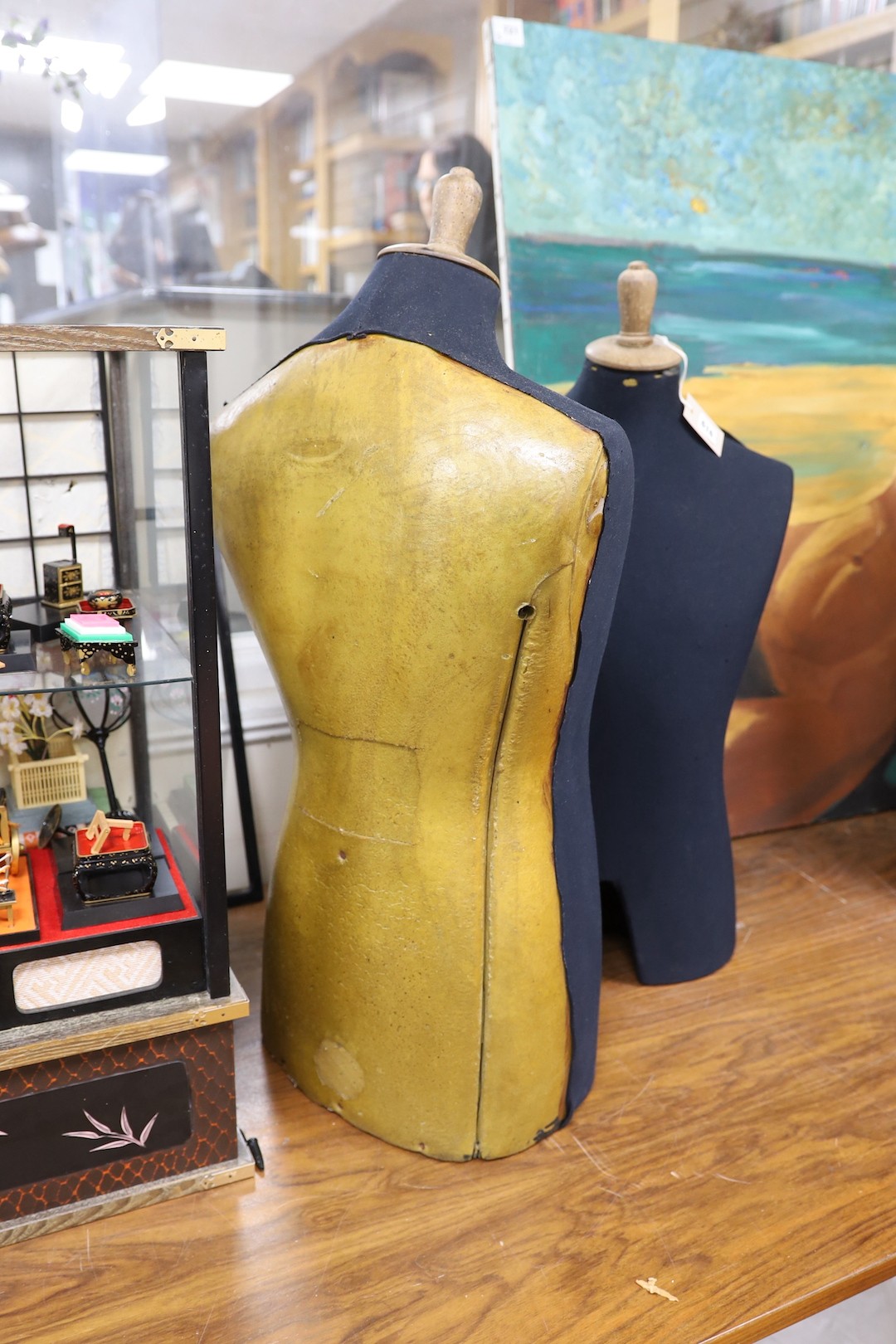 A pair of vintage mannequins